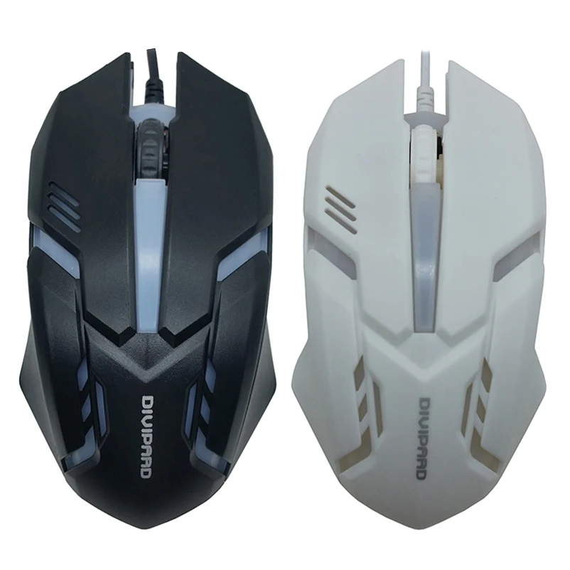 USB Проводная мышь 2400 dpi, оптическая игровая мышь для офисного использования, домашнего использования, 7 цветов, светодиодный мышка с подсветкой для ПК, ноутбука