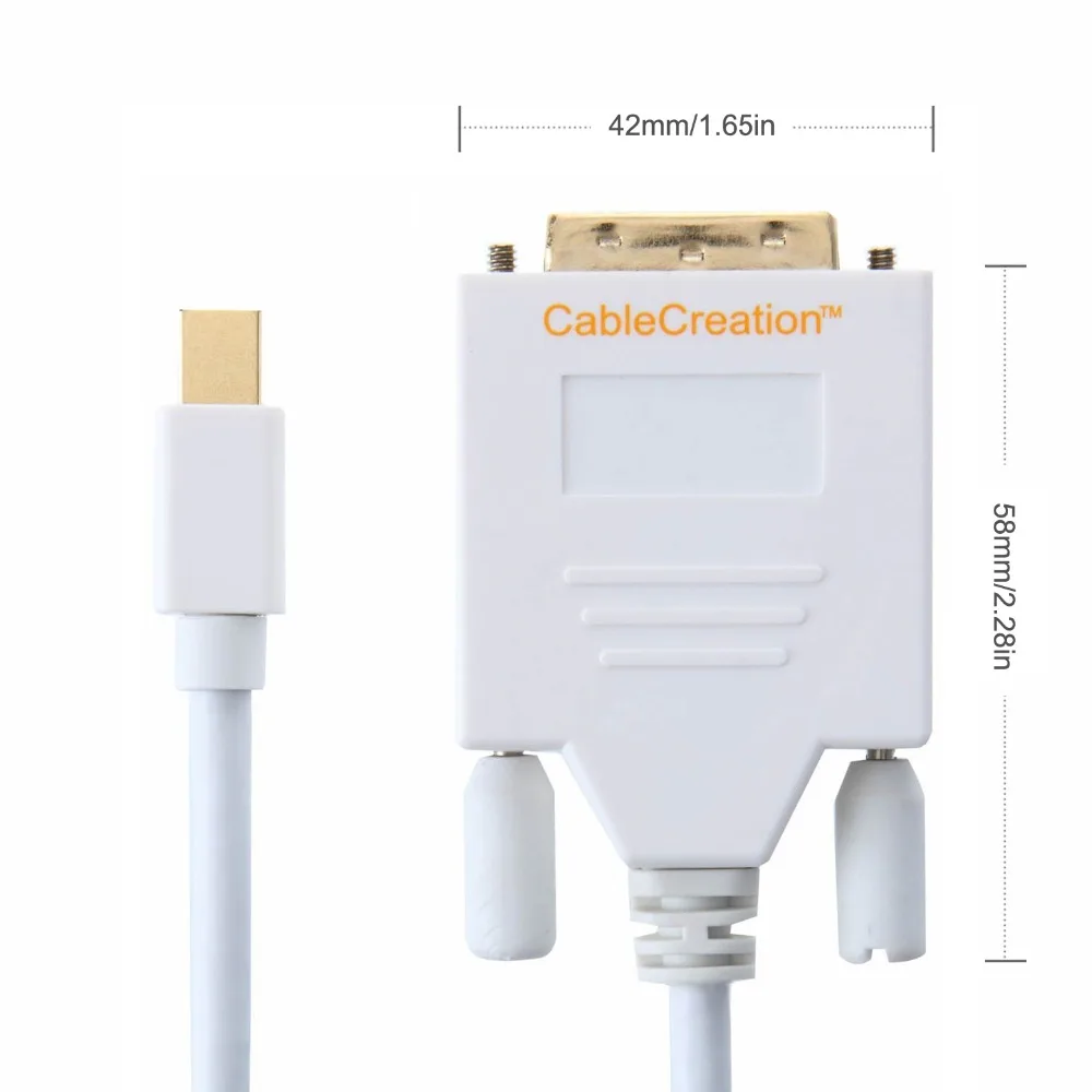 Кабель Gold Mini Displayport (совместимый с Thunderbolt Port) кабель DVI для Mac Book Imac и других моделей