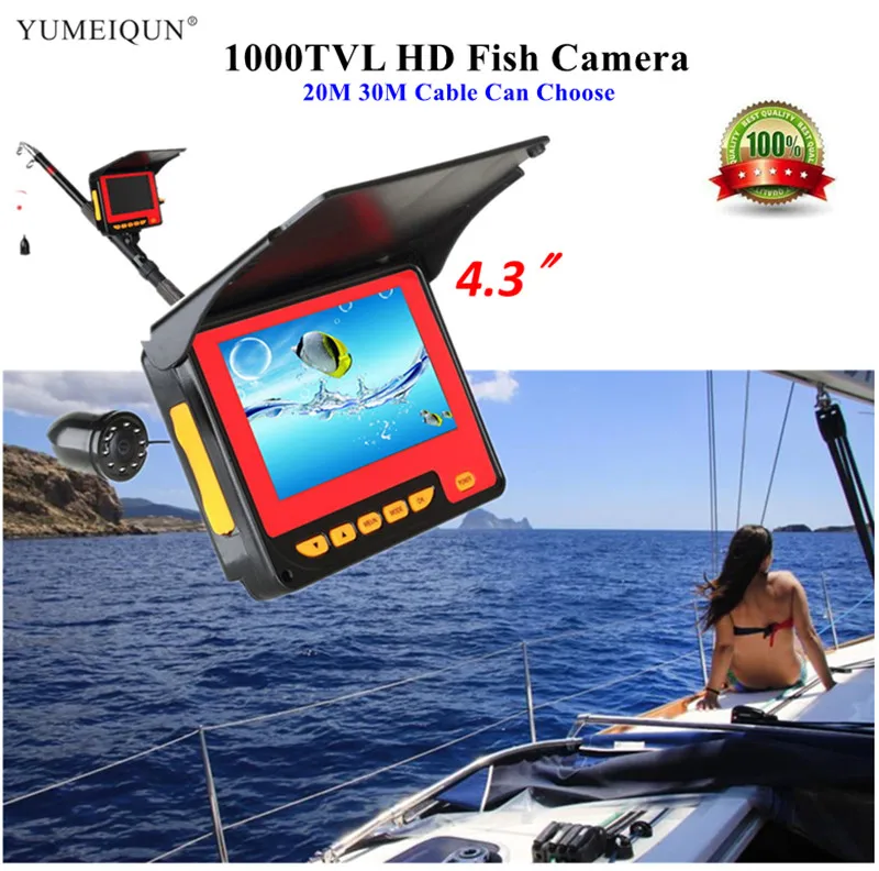 4 3 &quotмонитор рыболокатор подводная рыболовная камера видео Запись DVR 1000TVL