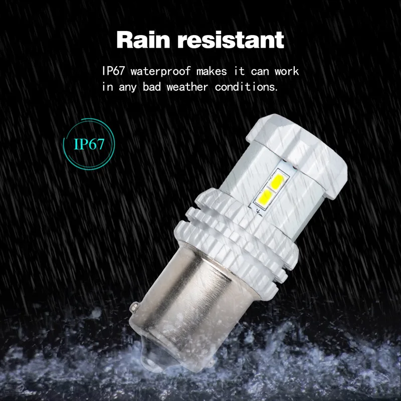 Katur 2 шт. 1156 BA15S P21W светодиодные лампы 12 SMD 3020 автомобильные Led DC 12V указатель