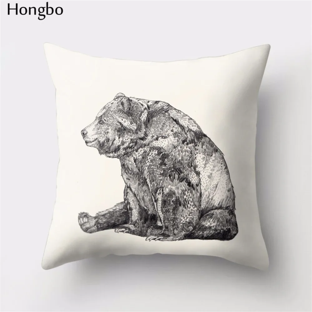 Hongbo 1 шт. симпатичный мультяшный Лисий медведь чехол для подушки наволочка