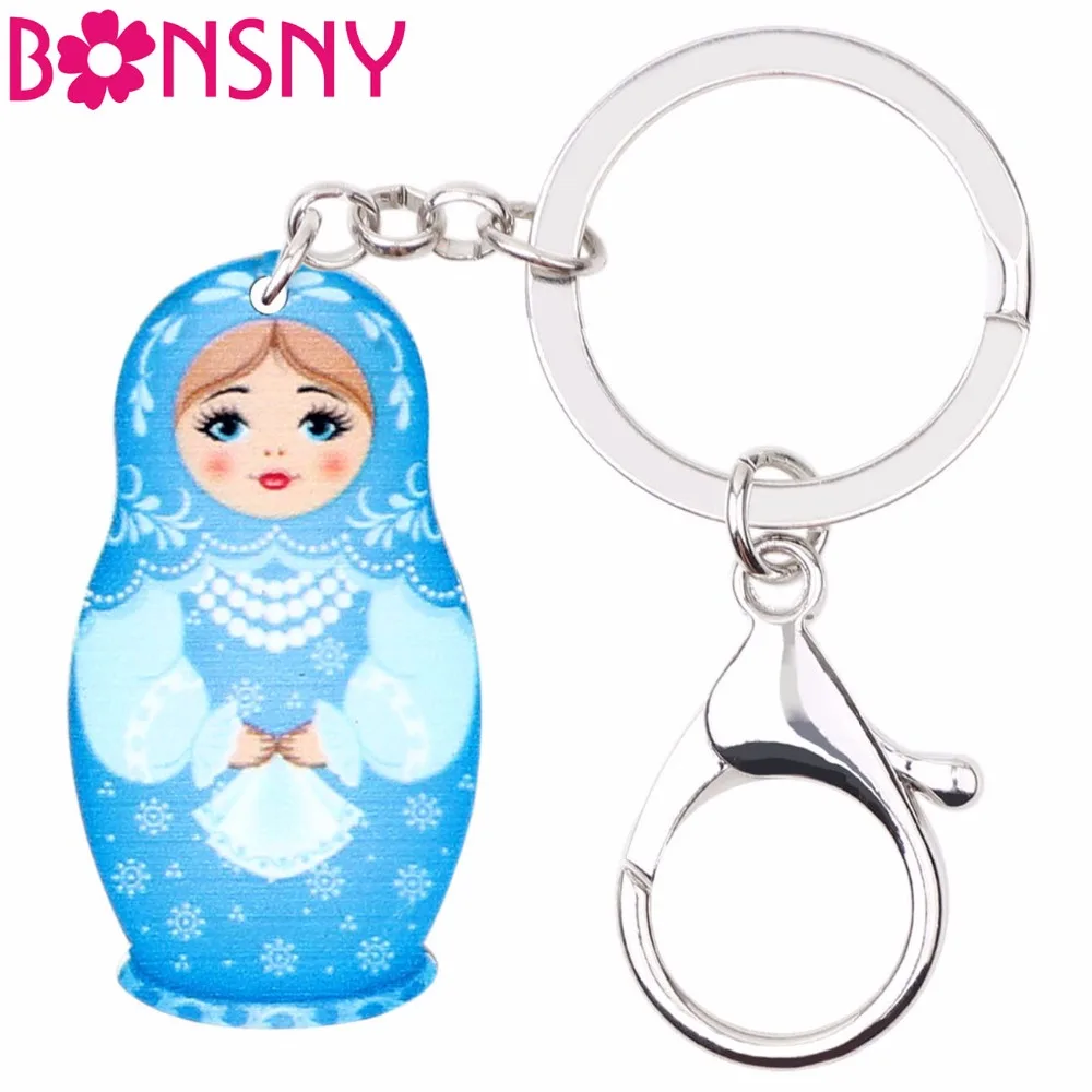 Bonsny Arylic русские куклы Матрешка Женская подвеска для сумки автомобиля