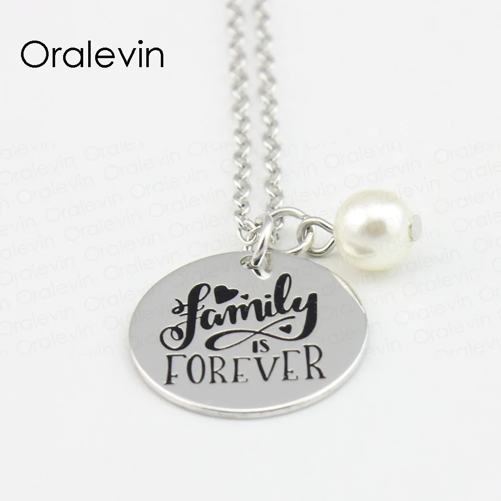 FAMILY IS FOREVER Inspirational Hand Stamped Custom Necklace Gift Jewelry 10Pcs/Lot #LN669 | Украшения и аксессуары
