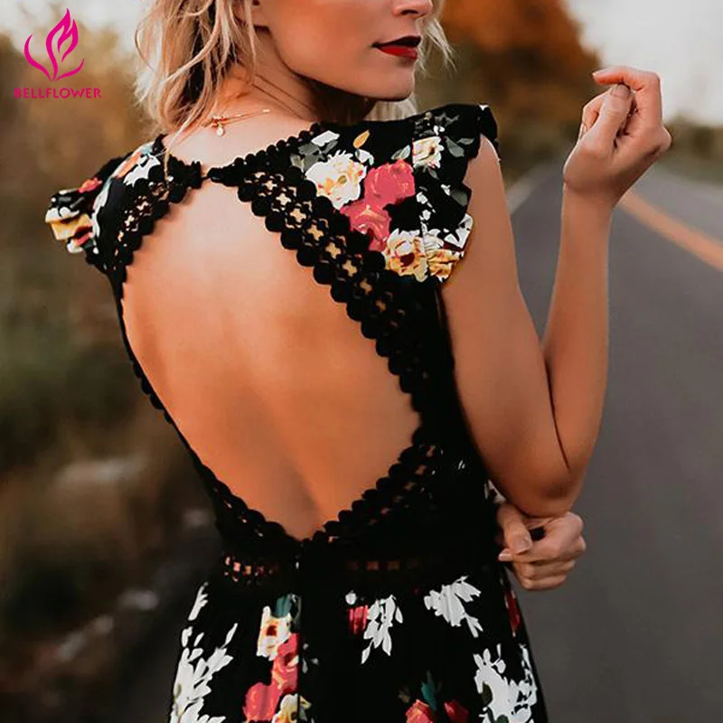 Женское платье с принтом Boho длинное Асимметричное Платье макси глубоким v