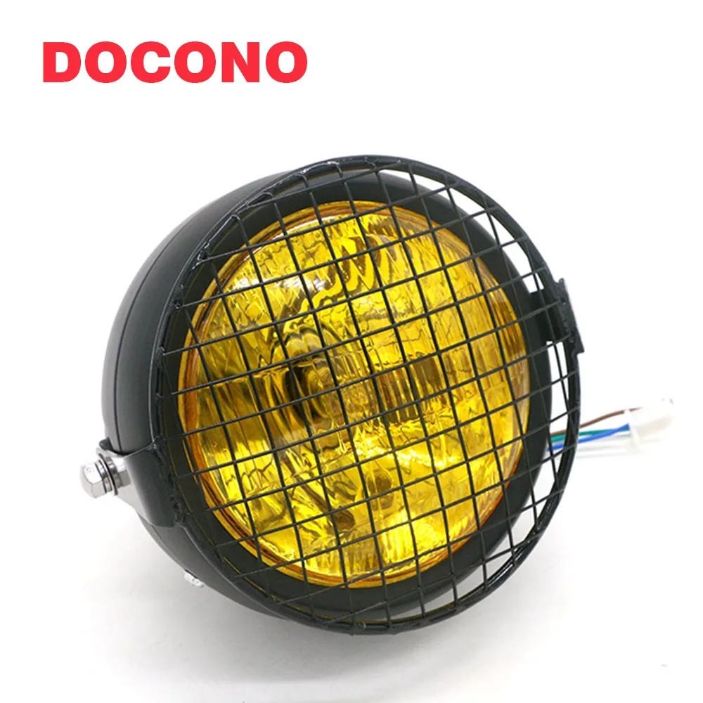 DOCONO светильник для мотоцикла s Черный Металлический Ретро с передней головкой