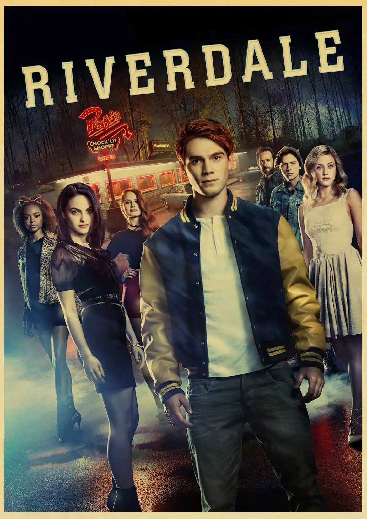 D135 Сериал ривердейл плакат из крафт-бумаги художественный плакат Бар Кафе Винтаж Высокое качество печать рисунок ядро стены декоративная живопись - Цвет: D135