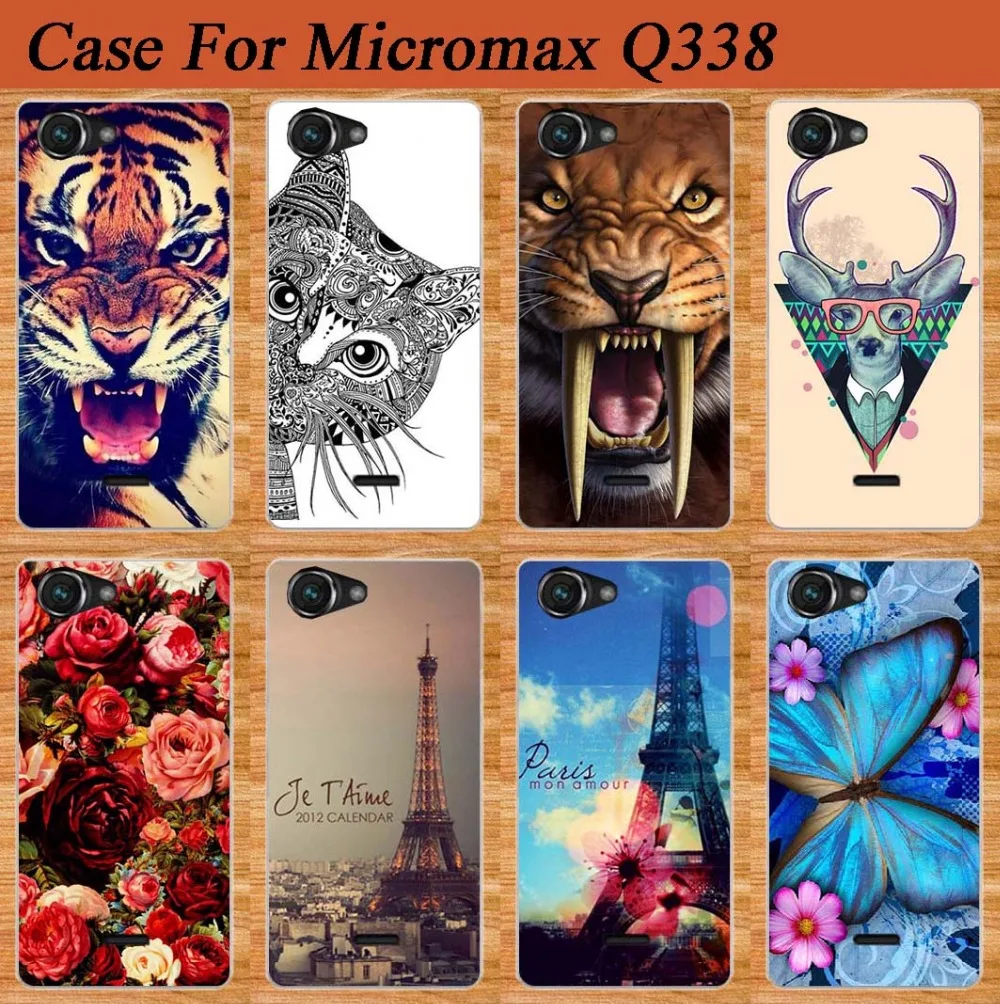 Красивая Роза Окрашенные чехол для Micromax q338 Q 338 Best качество нового прибытия