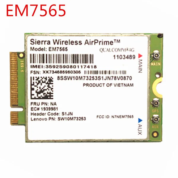EM7565 M.2 FDD/TDD 4G фотогалерея фотография cat 12 полос Snapdragon X16 MDM9250 для ThinkPad X1C 6 го