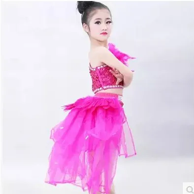 2017 Новый Детский современный танцевальный джазовый костюм футболка для подиума