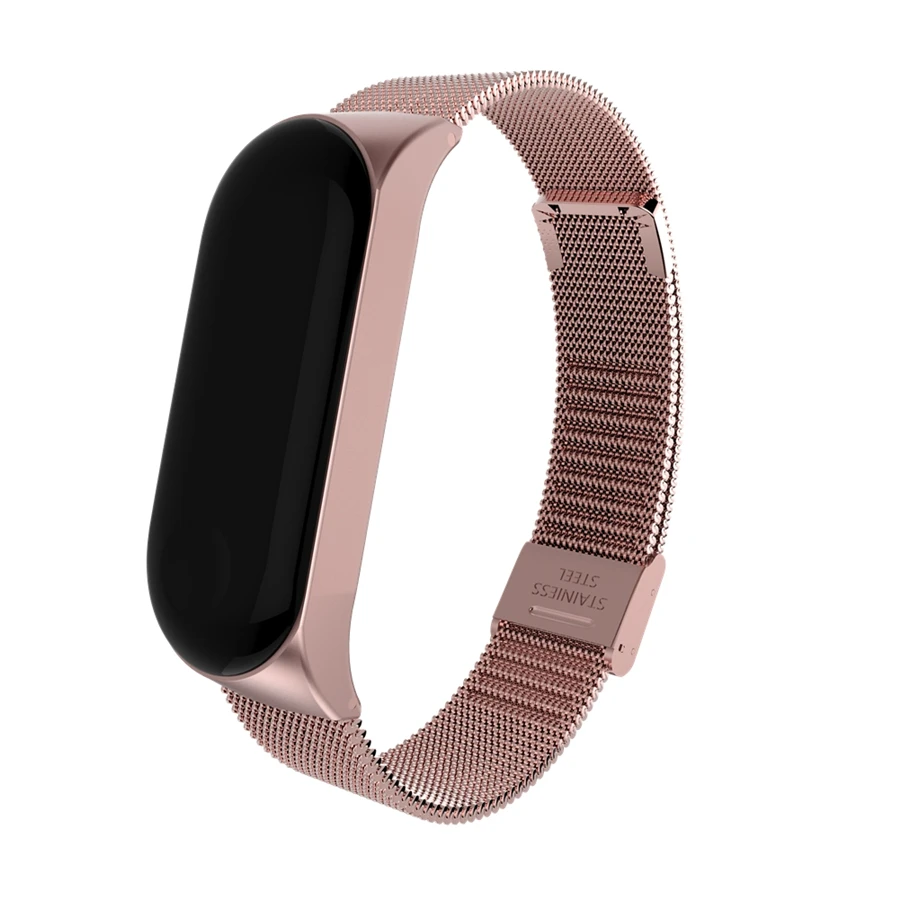 Mi Band 3 ремешок металлический браслет для Xiaomi mi ремешок 3 ремешок браслет металлическая пряжка ремень из нержавеющей стали mi Band 3 Pulseira Rose mi 3