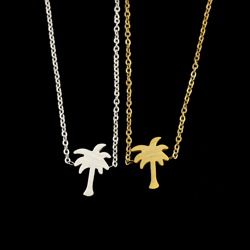 Оптовая продажа 10 шт. Нержавеющая сталь золото Цвет Palm Tree браслет для Для женщин