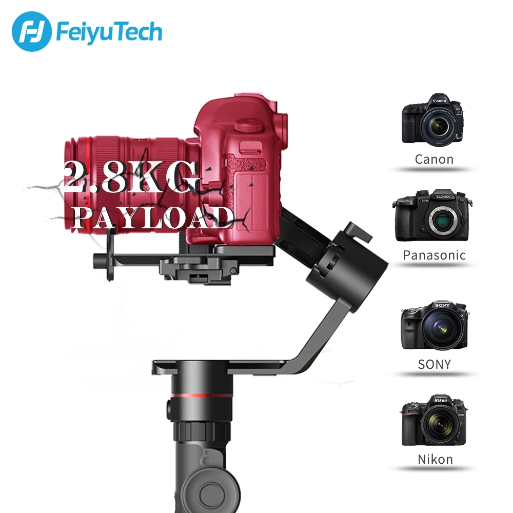 FeiyuTech AK2000 DSLR камера Стабилизатор Ручной Gimbal видео estabilizador для sony Canon 5D Panasonic GH5 Nikon 2,8 кг Полезная нагрузка