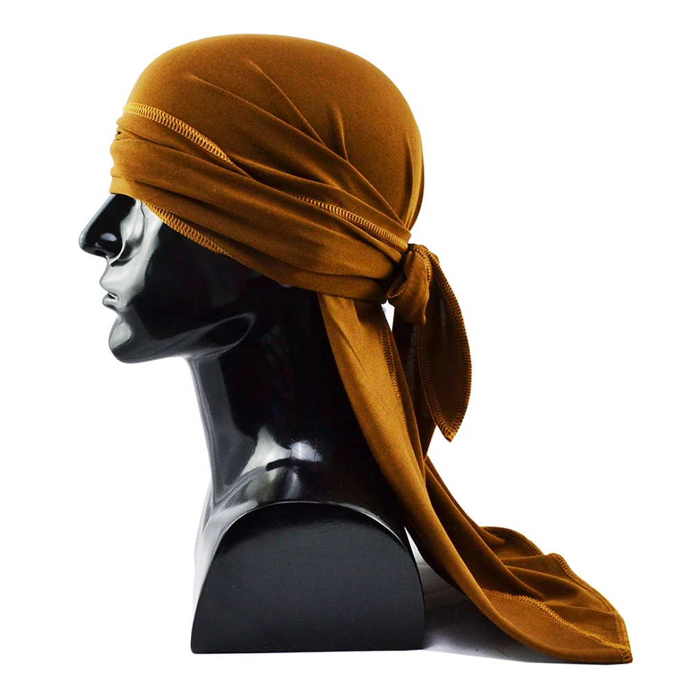 Мужские эластичные повязки на голову Durags Бандана Хип хоп Пиратская Кепка Du Doo Rag