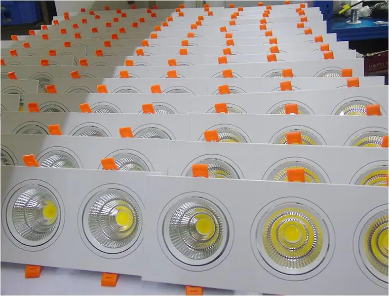 Встроенный в помещении Светодиодный светильник COB bean gall 3W5W7W10W12W20W30W двойной Точечный светильник с тремя головками s светодиодный AR111 решетка один светильник s