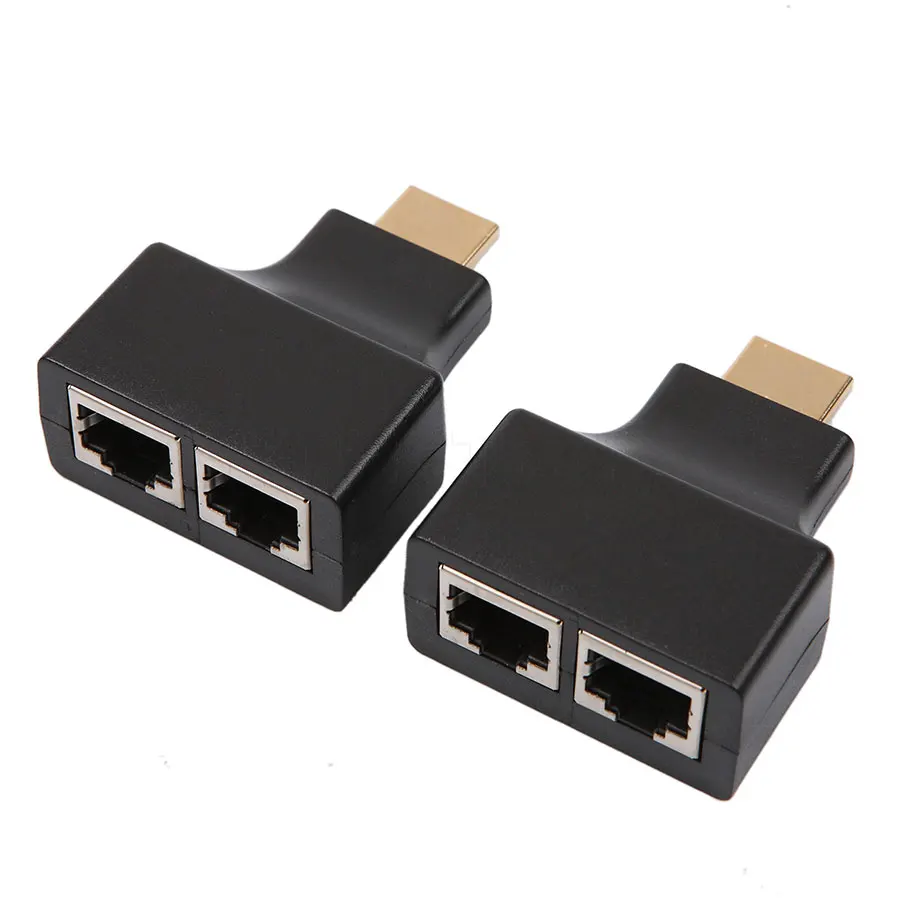 Оптовая продажа 1080P HDMI-совместимый двойной RJ45 CAT5E CAT6 UTP LAN Ethernet-удлинитель