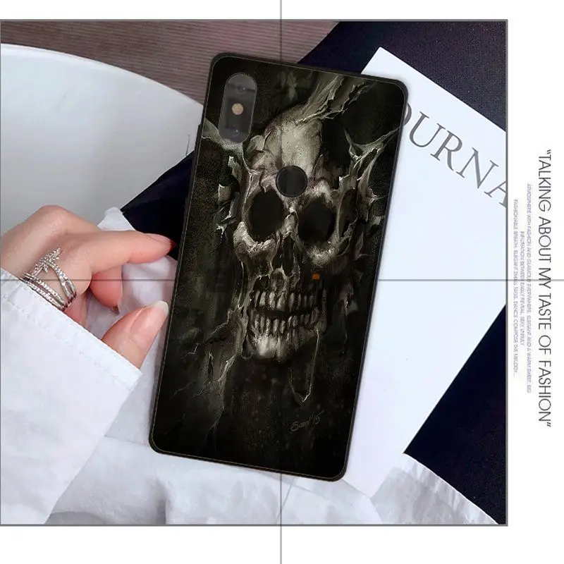 Babaite Grim Reaper Skull Skeleton Custom Photo Soft Phone Case for Redmi 5 plus Note 4 4X Xiaomi MI 6 8 8SE Mobile Cover | Мобильные