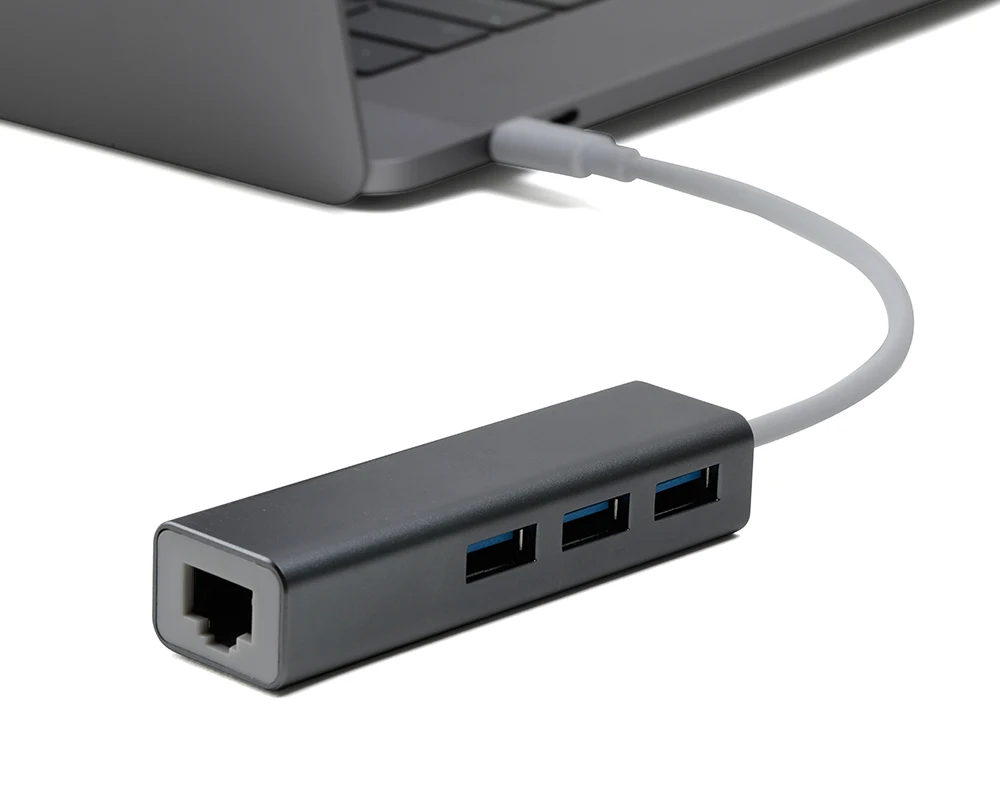 Тип usb с разъемами типа c и USB3.0/RJ45 Ethernet адаптер 100/1000 Мбит/с usb хаб для ноутбуков, таких как Xiaomi/MacBook/huawei