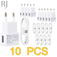 10pcslot 5v 2a eu plug wall travel usb charger adapter micro usb cable for samsung galaxy s5 s4 s6 note 3 2 for xiaomi