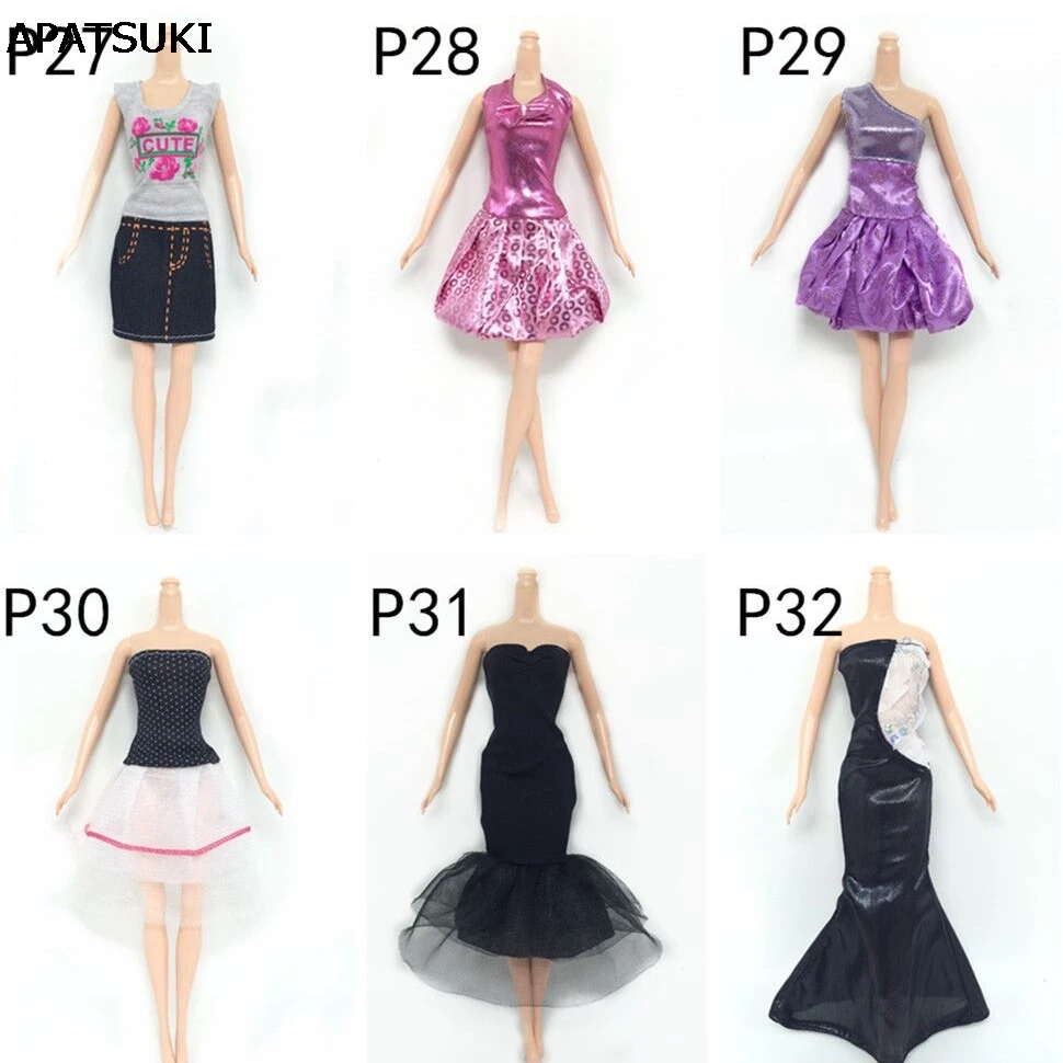 Аксессуары для кукол Модная Одежда куклы Барби короткие платья 1/6 BJD кукольный