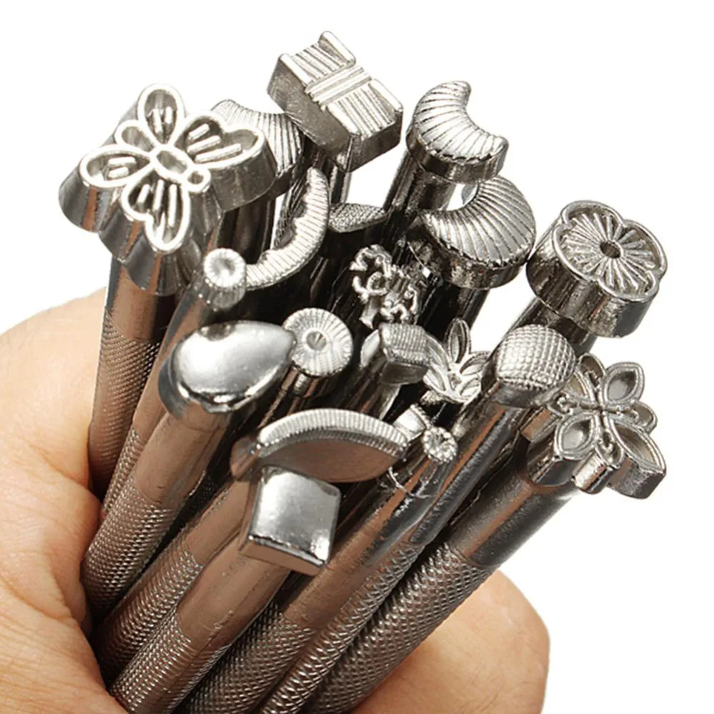 Набор рабочих марок для работы с кожей 20 шт./лот|tool set|carving tool setleather work |