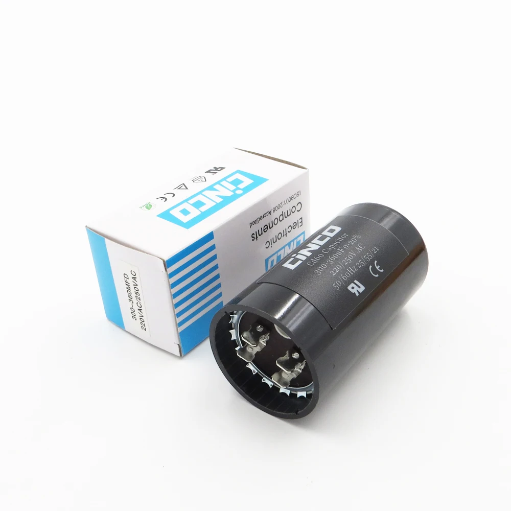 300 360 мкФ 220V 250V 275V CD60 моторный запускаемый конденсаторов на колесах Электрический