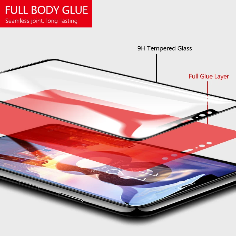 CHYI glass for xiaomi 9 screen protector pocophone f1 tempered full glue protective film mi9 strained | Мобильные телефоны и