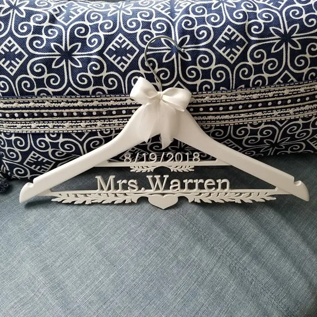 

Customize any name date wooden wedding hangers/ wedding dress hanger with name and date/Bridal shower hanger/Bridesmaid gift