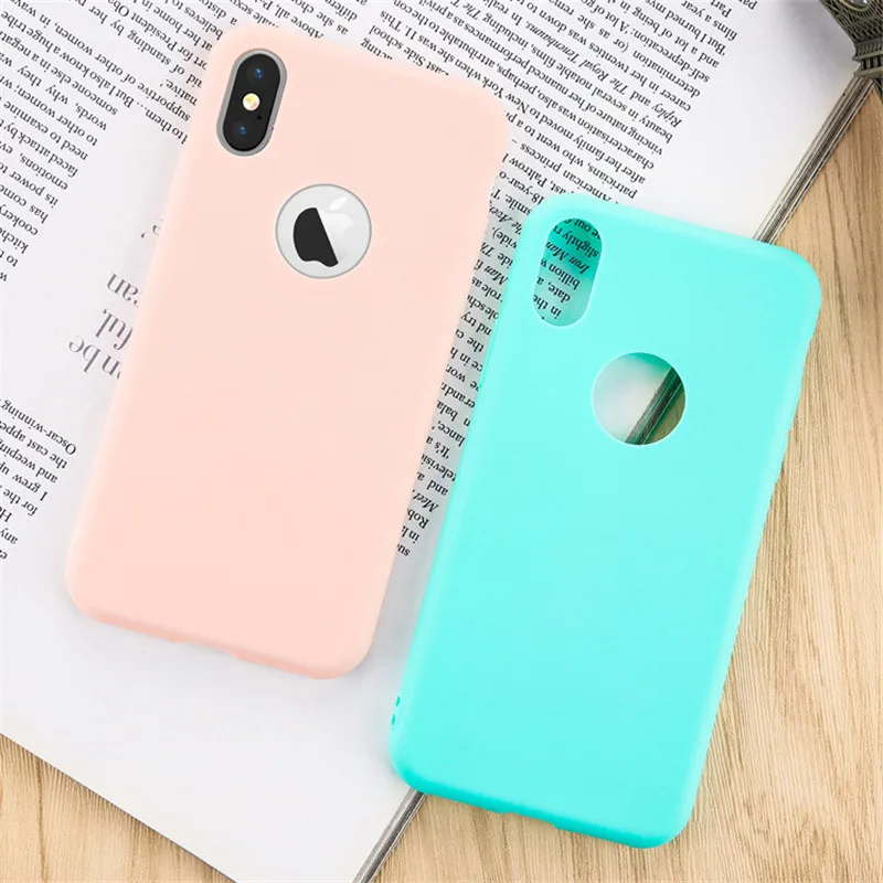 DS-LOVEHUI Мягкий ТПУ карамельного цвета чехол для телефона iPhone 6 6s 7 8 силиконовый