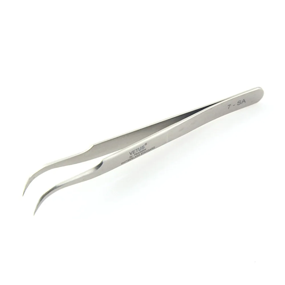 GLESUM 100% Stainless Steel anti-static superhard Eyelash Extension tool Best Tweezer | Красота и здоровье