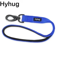 pet short dog training leash nylon padded handle dog leashes for dog training walking lead rope strong durable for dogs hy091