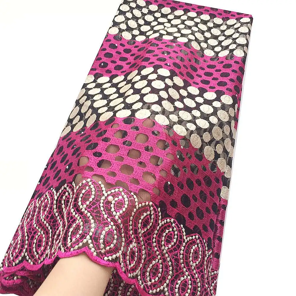 fushia pink Aso Ebi; комплект из обуви в африканском стиле кружевная ткань розового и зеленого цветов гипюр Последние Высокое качество Африканский тюль кружева ткань для вечерние платья - Цвет: fushia pink