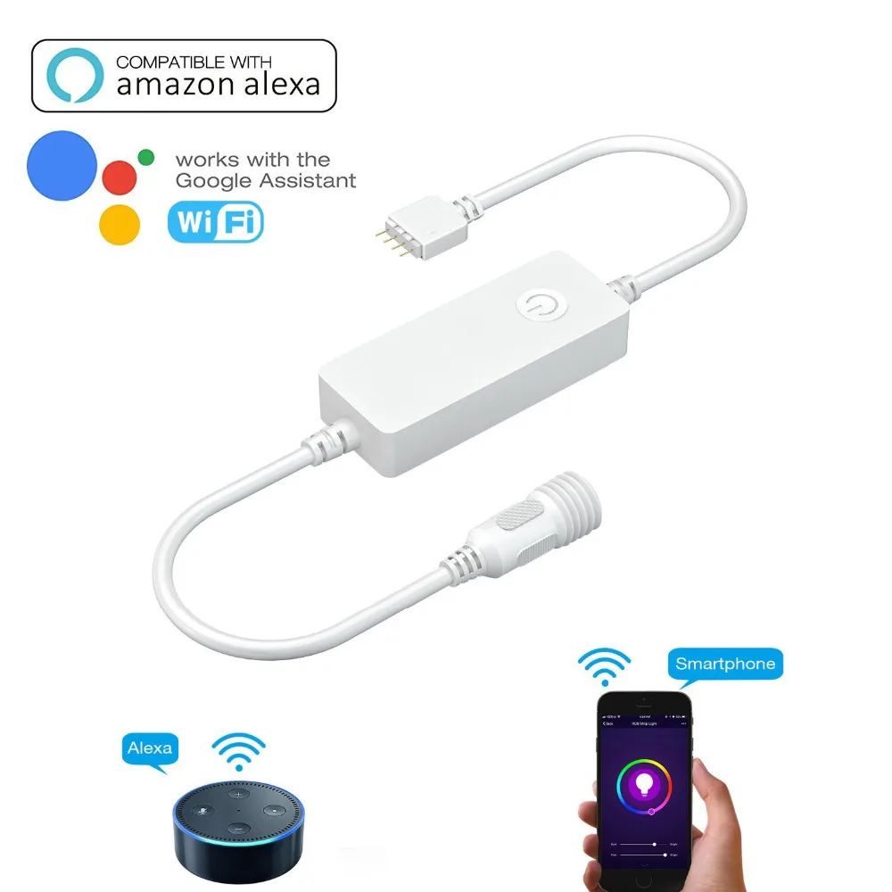 Wi-Fi Беспроводной Smart Управление Лер работа с 4-контакты/5-контакты RGB/RGBW 5050/3528