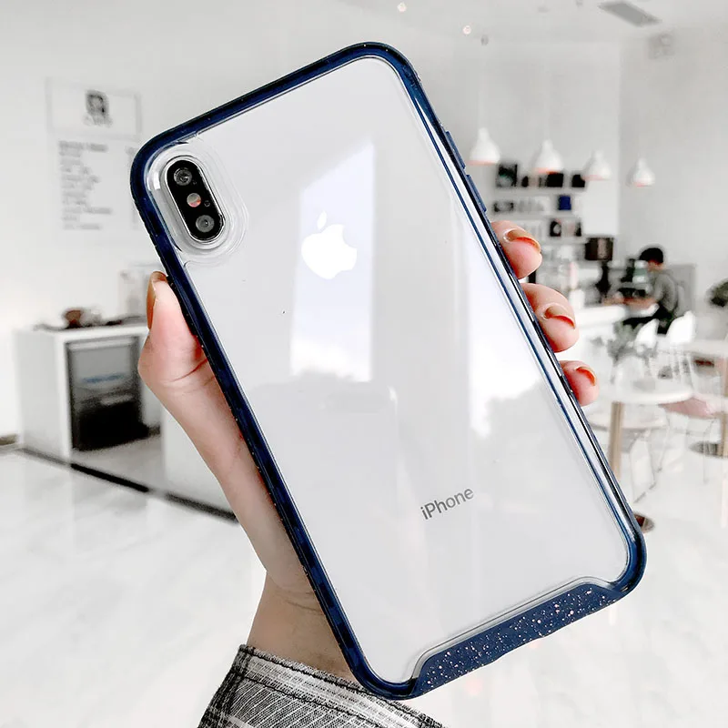 Style 4 Карамельный цвет, волнистая оправа, противоударный чехол для iphone 11 XS Max XR 6 6s 7 8 Plus, прозрачный TPU+ PC, жесткий защитный чехол для телефона - Цвет: Style 4