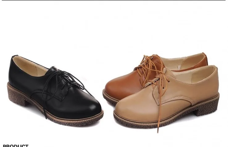 Женская обувь Американский Стиль Laceshoes каменный узор размера плюс 34-43 круглый