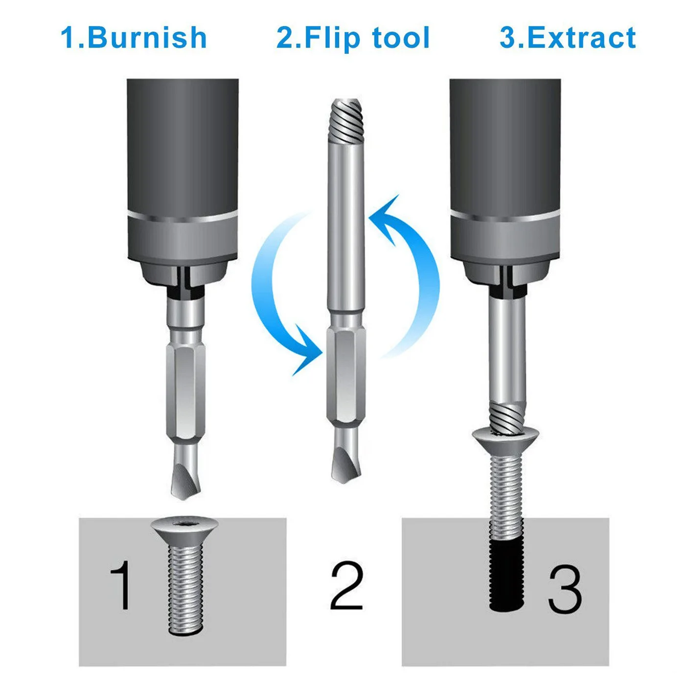 4pcs Box Damaged Screw Extractors Remover 105 Degree Corner Extension Hex Drill Bit Screwdriver Adapter Holder | Инструменты