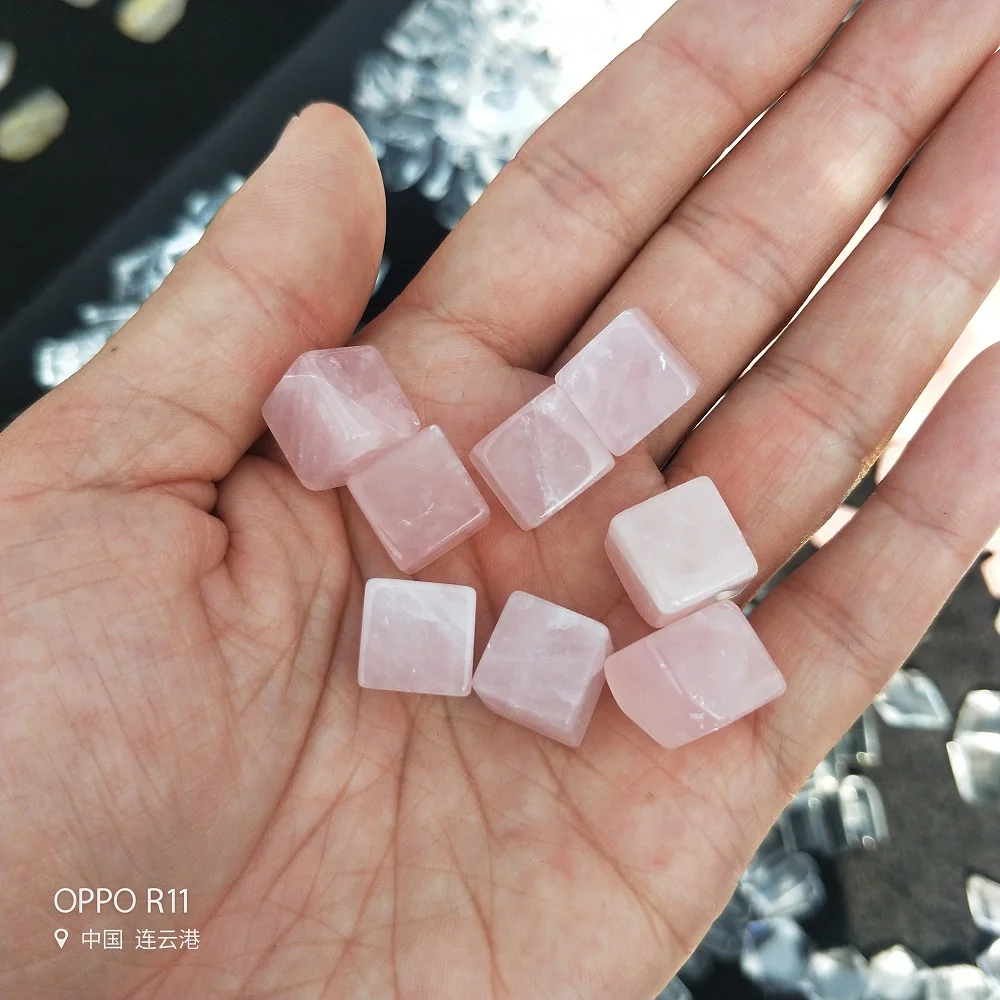 Природный квадратный розовый Кварцевый Камень Кристалл кварц Mmineral Nunatak