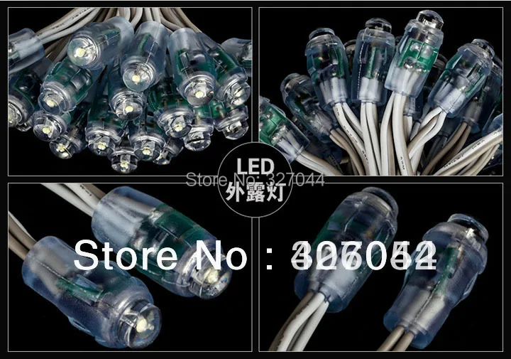 

1000pcs F5 9mm single 5 colors Red Blue Green Yellow White 5V Waterproof led pixel string