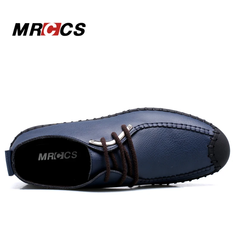 MRCCS зима теплый мех/осень тонкие ультра мягкие мужские лоферы кожа Повседневное