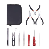12pcsset jewelry tools jewelry making set flat nose pliers beading needles kit fit diy jewelry making tools equipment