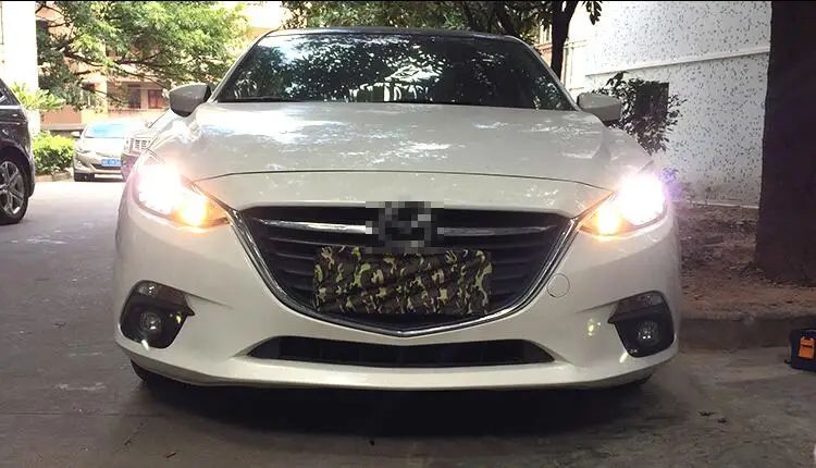 Автомобильный Стайлинг, Головной фонарь для Mazda 3, фара,, лет, Мазда 3, axela, фары, Биксеноновая фара, светодиодный DRL, Автомобильные фары