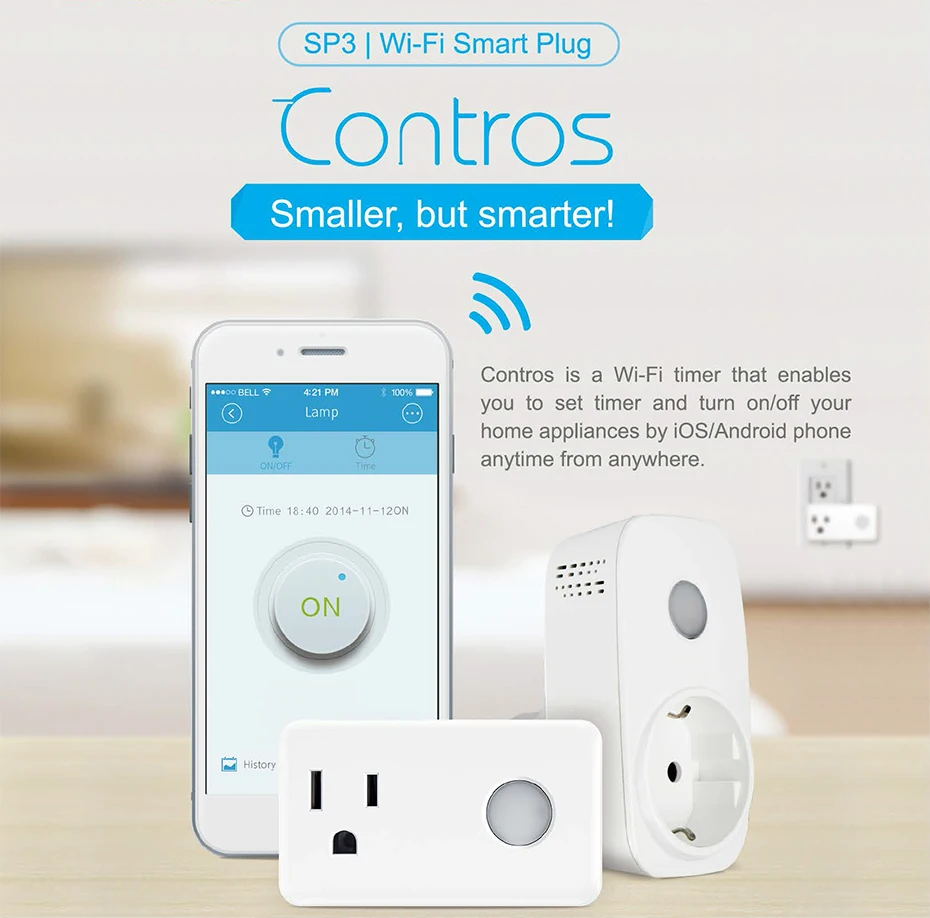 Broadlink SP3 ЕС мини Ночной светильник Wifi розетка смарт-пульт дистанционного управления беспроводным управлением для смартфона