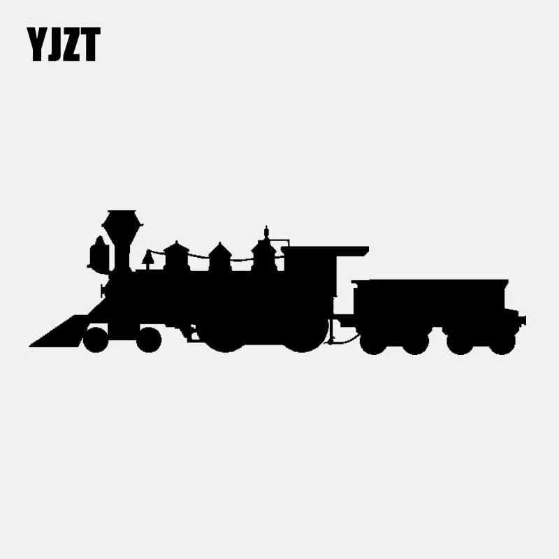 

YJZT 15,8 см * 4,6 см Виниловая наклейка на поезд, индивидуальная Автомобильная наклейка, черный/серебристый цвет