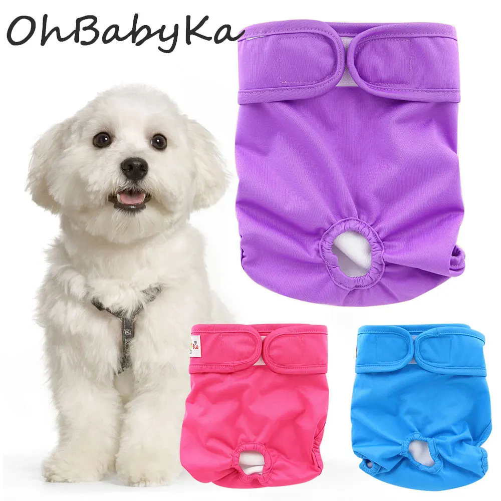 Ohbabyka многоразовые женские подгузники для собак штаны милые моющиеся тканевые