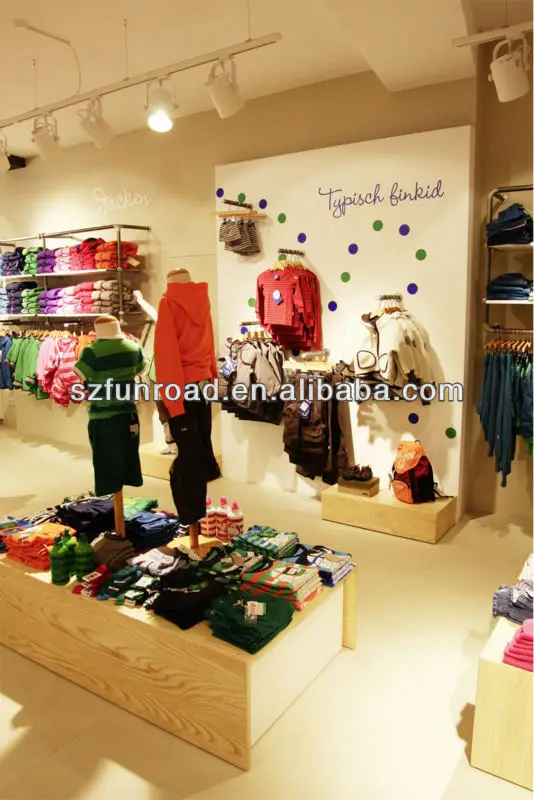 Kid Clothing Display counter Kids shop wooden decoration for kids clothing  showcase retail store with LED lighting | АлиЭкспресс
