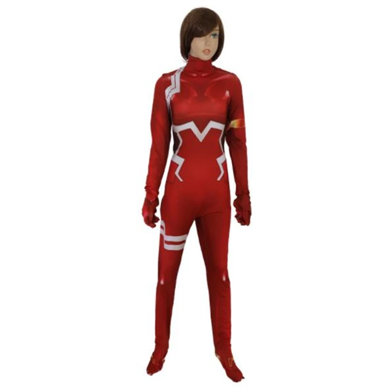 Хэллоуин косплей игры аниме Дарлинг в Frankxx 02 Zero Two Косплей дамы тела колготки