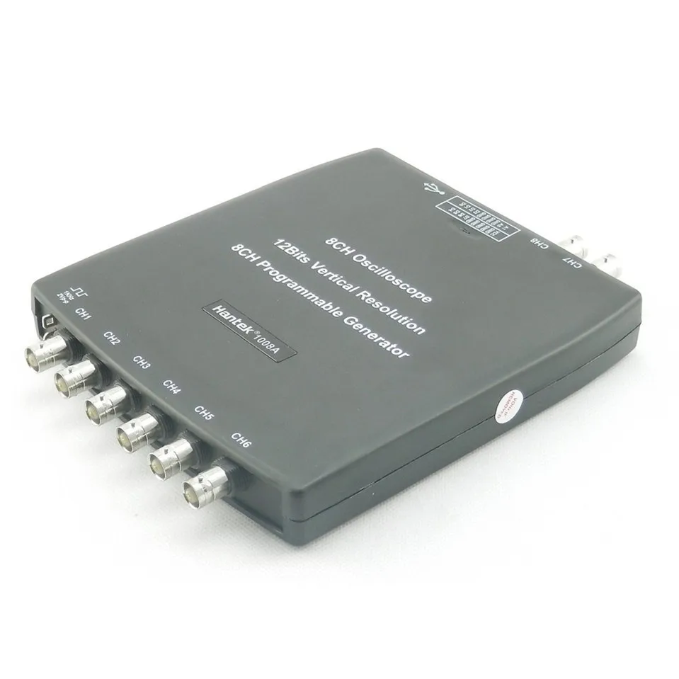 

Диагностический осциллограф Hantek1008A, оригинальный 8-канальный USB-накопитель для ПК, генератор виртуального автомобильного сигнала