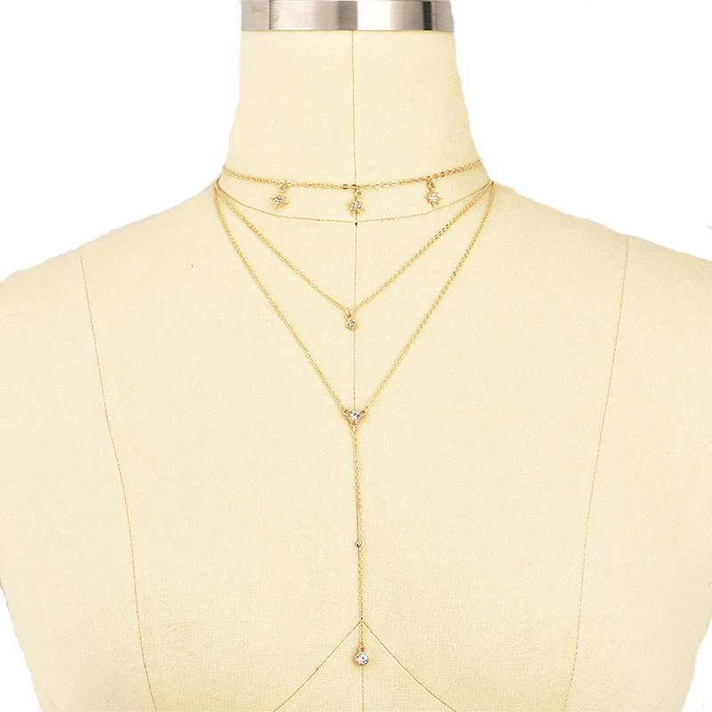 3 шт./компл. для женщин ожерелье простой звезда квадратные серьги украшенные