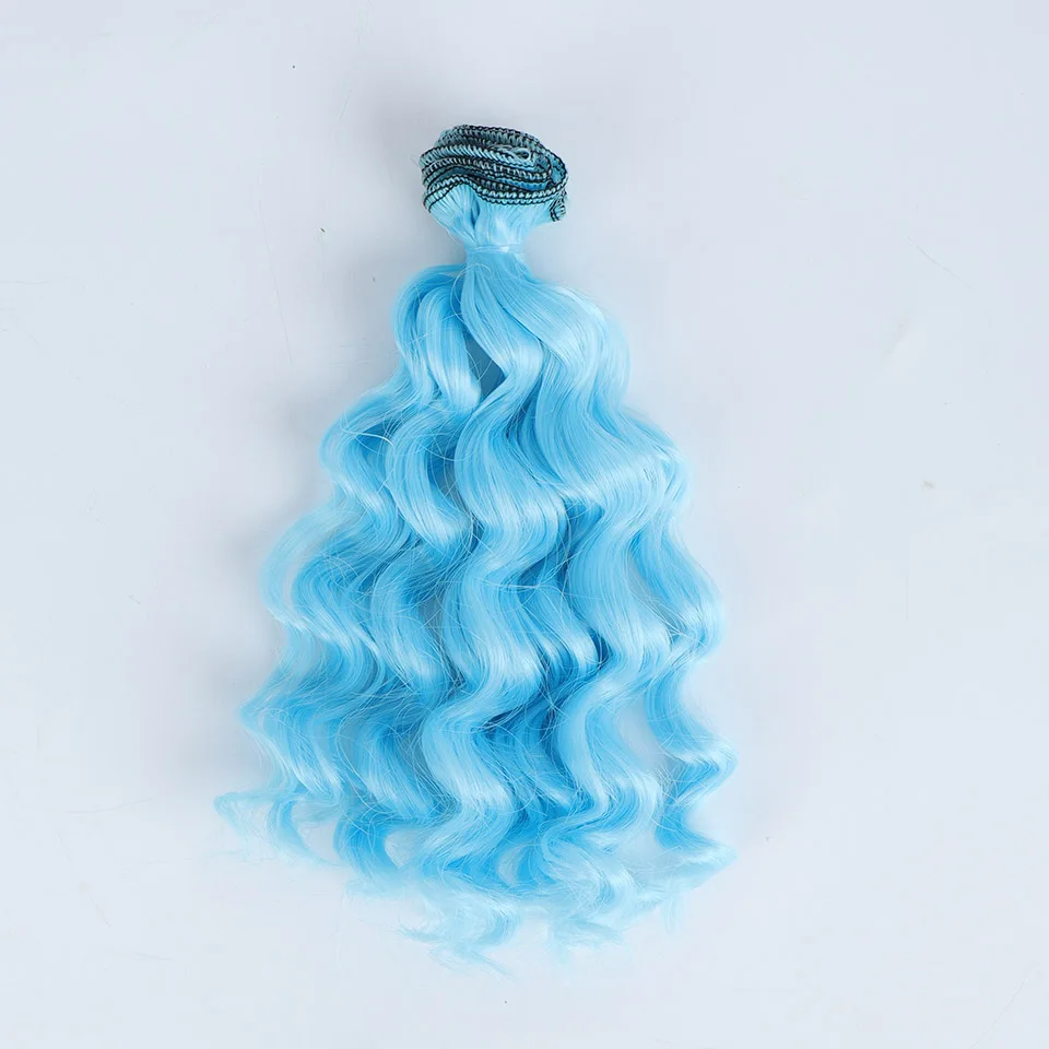 85C Allaosify 15 см* 100 см BJD парики Черный Золотой коричневый серебряный цвет короткие вьющиеся волосы для 1/3 1/4 1/6 куклы DIY - Цвет: 85C