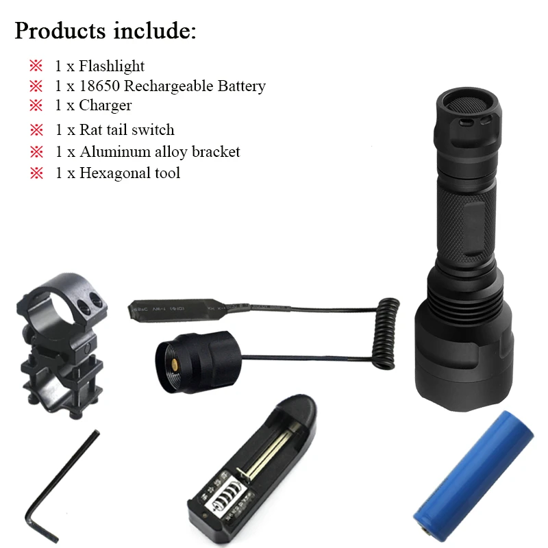 Package E CREE XM L2 T6 3800 мл мощный светодиодный фонарь X900 фонарь перезаряжаемый ручной водонепроницаемый фонарь охотничий фонарь Перезаряжаемый 18650 - Испускаемый цвет: Package E