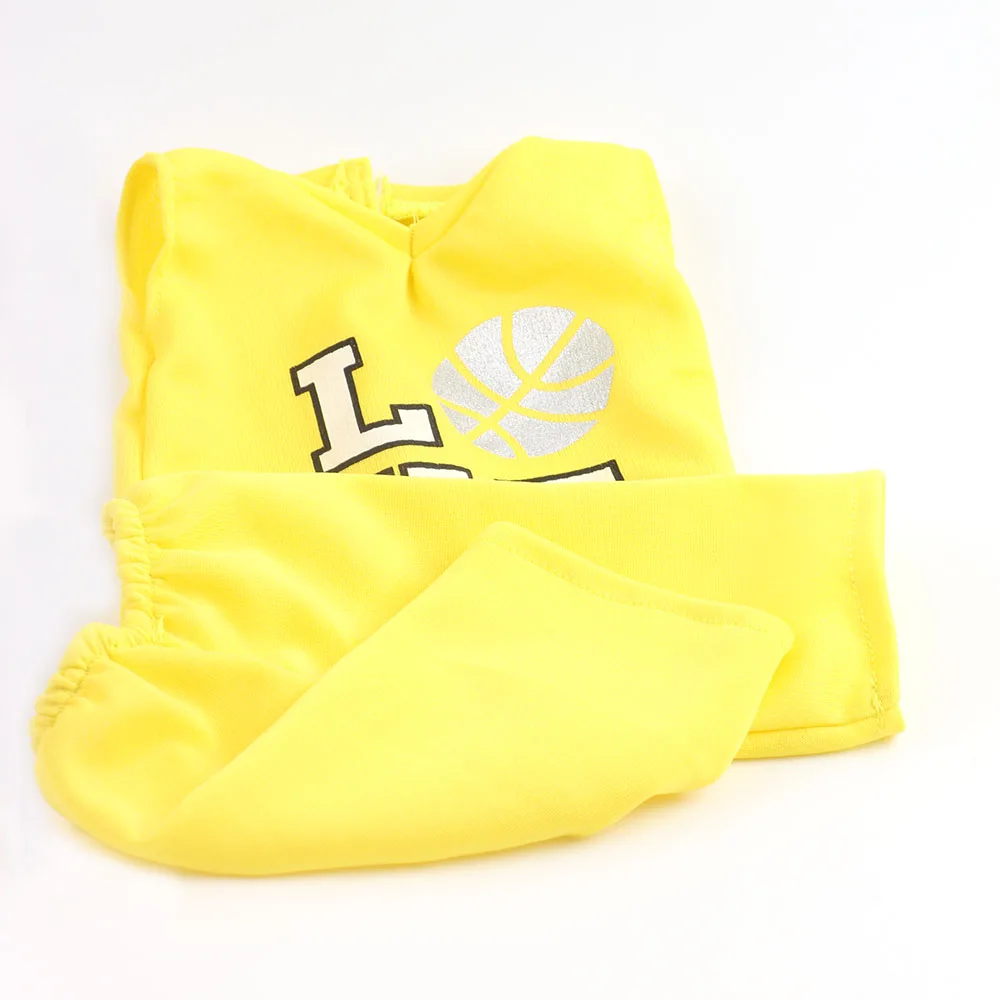 Новый Желтый Короткие 1 компл. одежды Американская Девушка Одежды Куклы 18 дюймов